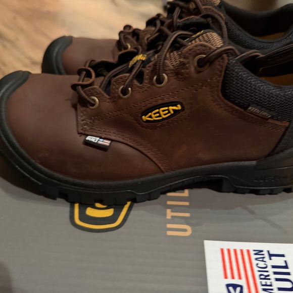 KEEN Men\'s Size 10D Dark Brown Work Boots Utility Footwear‎ Carbon Fiber TOE NEW main image 14